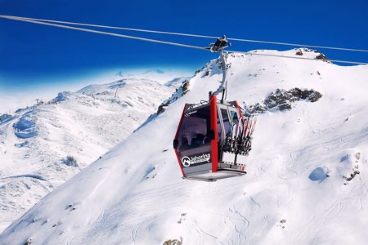 Summit cable car in winter