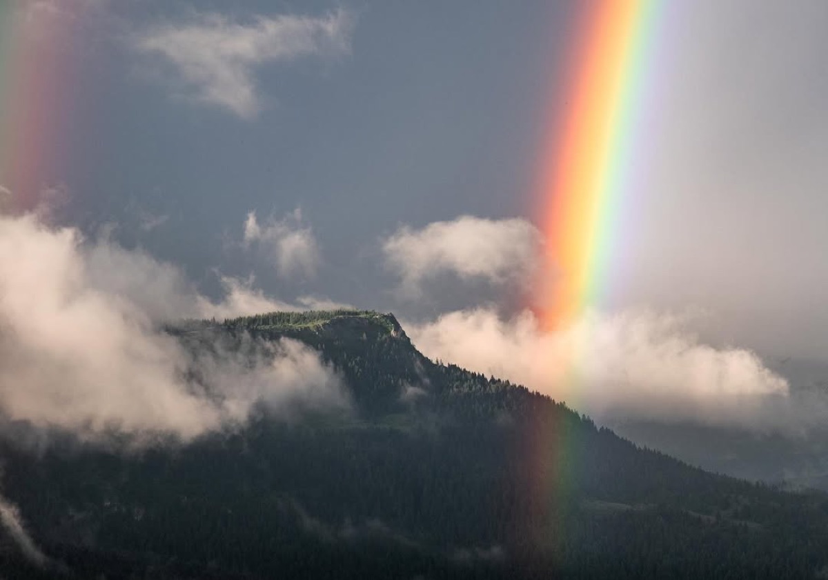Rainbow over a Jahorina peak